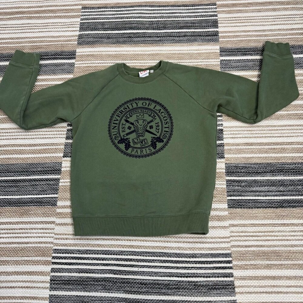 Lacoste Live University Of Lacoste Paris Long Sleeve Sweatshirt Green Size 4